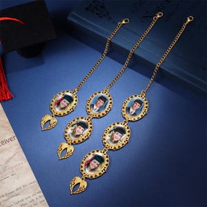Borla de formatura personalizada com 1 a 3 fotos, borla comemorativa de formatura com asas de anjo, borla personalizada para chapéu de formatura, presente de formatura imagem 6