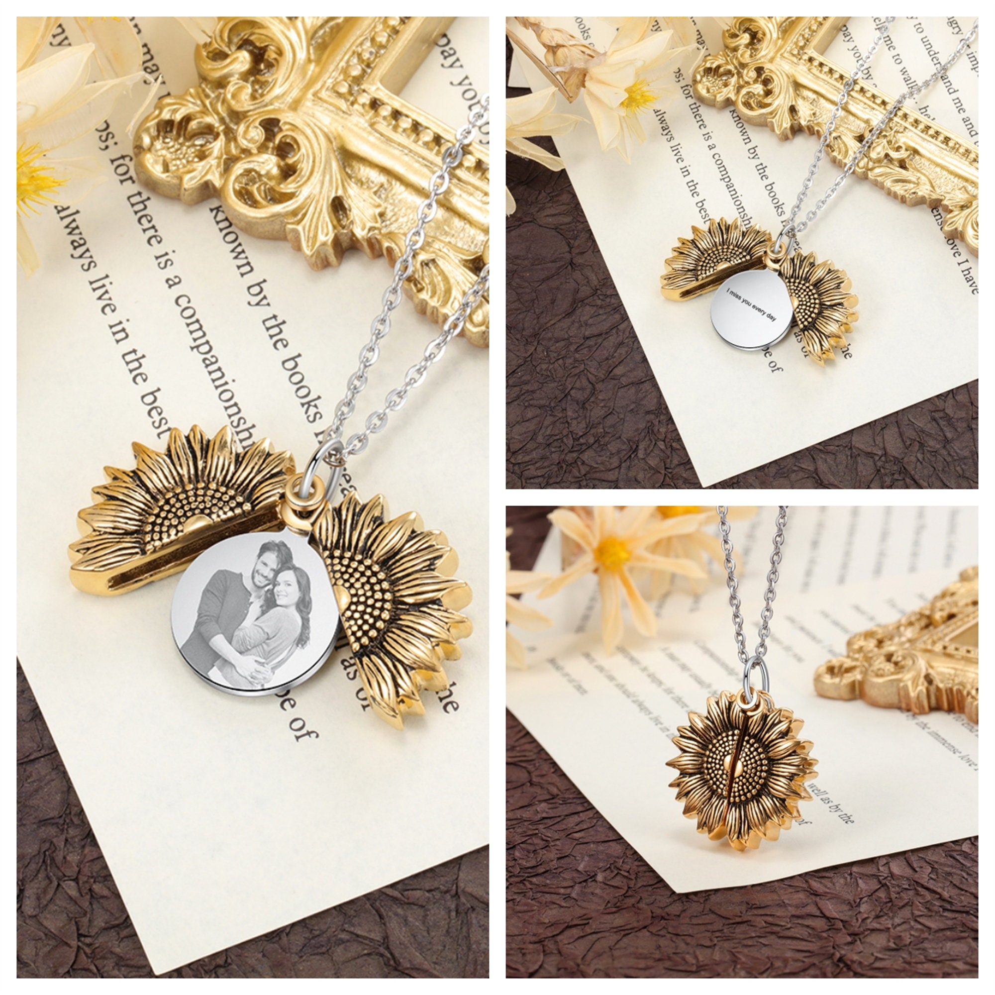You Are My Sunshine Necklace - Anti Anxiety Rotatable Sunflower Necklace  for Women Girls, Inspirations Rotate Daisy Fidget necklace for Anxiety  Jewelry : Amazon.co.uk: Fashion