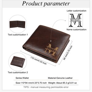 Personalized Custom Name Wallet,men's Wallet With Text,pu Leather ...