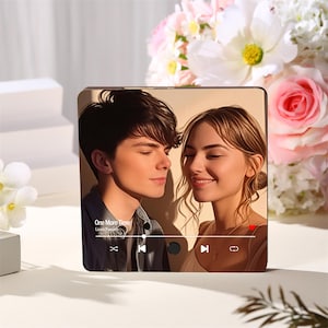 Personalized Music Fridge Magnet,Play Music Box,Custom Photo and Music Refrigerator Magnet,Unique Anniversary Gift,Birthday Gift for him,her