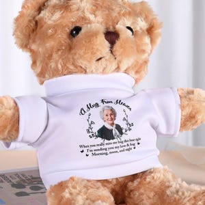 Personalized Memorial Teddy Bear,Loss of Loved One Comfort Plush,Memorial Gift for kid,‘I will be your side’ Bear,'Hug From Heaven' Keepsake
