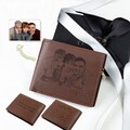 Personalized Custom Photo Mens Wallet,Engraved Picture Wallet,Slim Leather Wallet,Memory Gift,Anniversary Gifts for Him,Father's Day Gift product logo