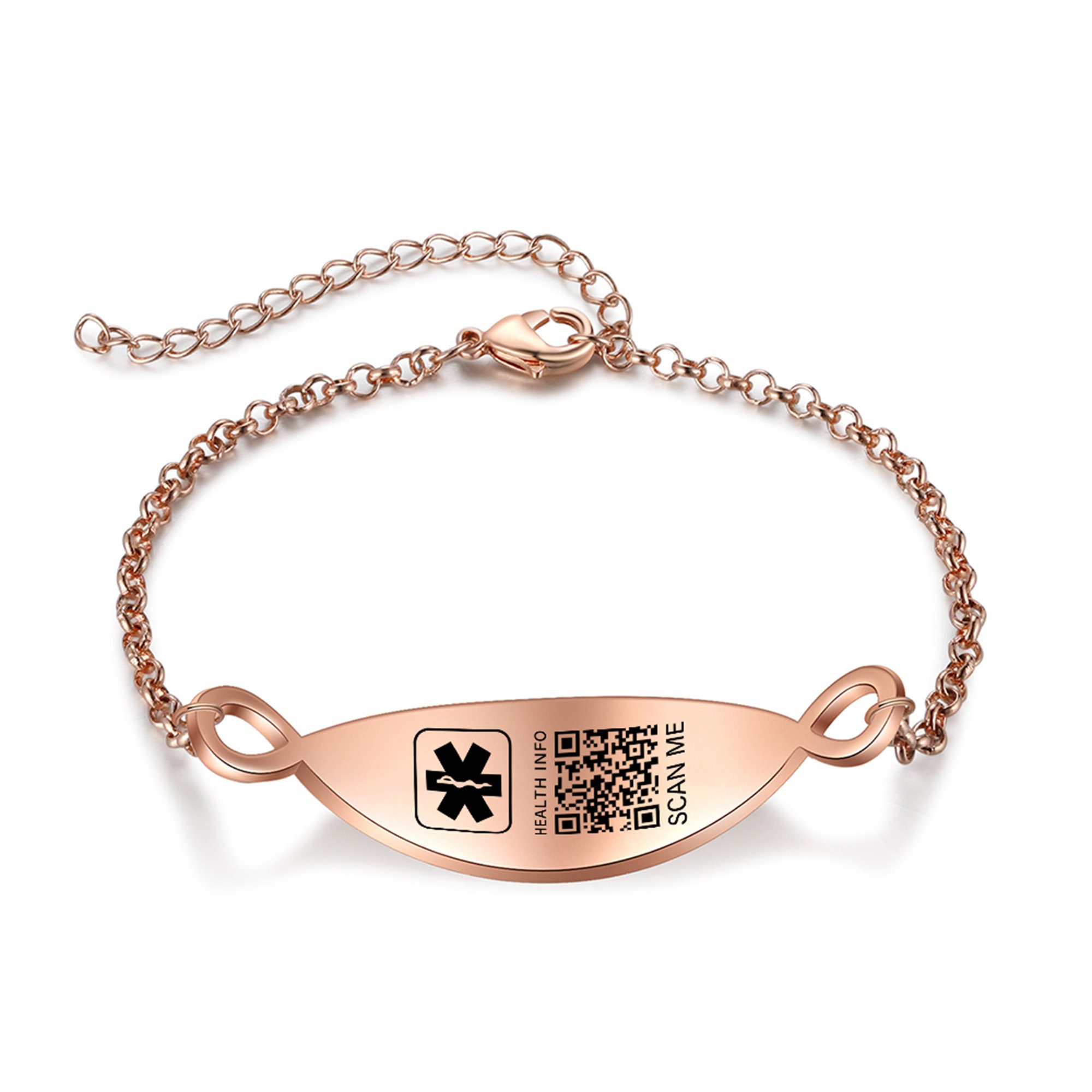 Scan Diabetes Necklace Free Medical Alert Necklace QR Medical - Main Image
