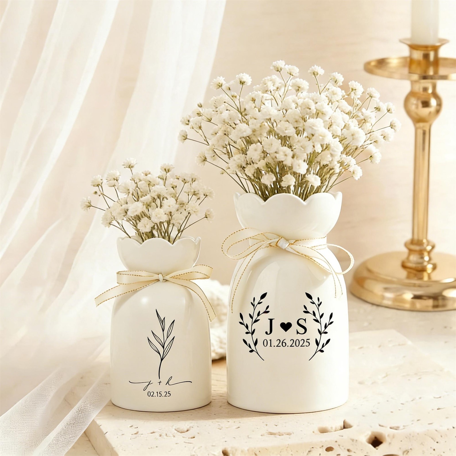 Custom Wedding Flower Vase