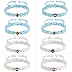 Personalisieren Sie Fotoprojektions-Armband für Männer&Frauen, Minimalismus-Bildprojektions-Perlenarmband, geflochtenes Seil-Armband, Erinnerungsgeschenk für Mutter Bild 8