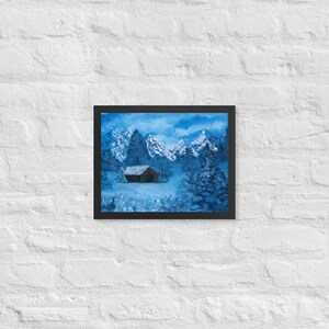 Framed photo paper poster &quot;Winter Retreat&quot; by Dorian Campbell
