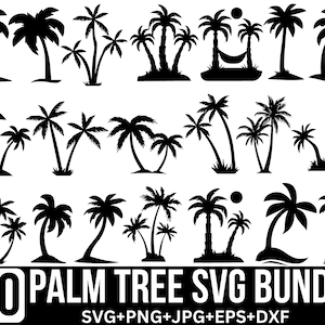 Palm Tree SVG Bundle: Tropical Beach Life Designs (Digital Files)