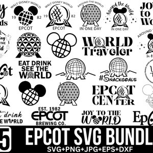 Epcot geschnitten Datei, Epcot Png, Weltreisende svg, Snacking rund um die Welt svg, Familienreise svg, Weltreise svg, Reise für Cricut, Silhouette