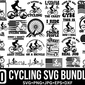 Mama Radsport-Svg-Bundle, Classic cycle svg, Rennrad svg, Radfahrer svg, Radsport-Angebote, Mountainbike svg, Motocross svg, Cricut, Silhouette