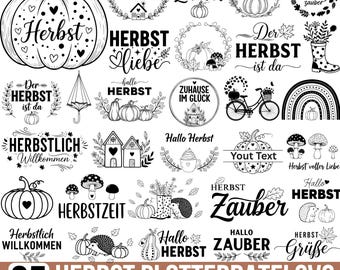 Herbst Plotterdatei Svg Bundle, Herbst Zuhause Svg, Hello Autumn Svg, Kürbisspice Svg, Autumn Sayings, Autumn greetings Svg, Cut for Cricut