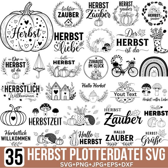 Herbst Plotterdatei Svg Bundle, Herbst Zuhause Svg, Hello Autumn Svg, Autumn Sayings, Kürbisspice Svg, Autumn greetings Svg, Cut for Cricut