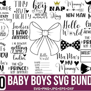 Baby Boy Svg Bundle, Baby Shower Svg, Cute Baby Saying Svg, Funny Baby Svg, Baby Onesie Svg, Baby shirt Svg, Cut file for Cricut, Silhouette