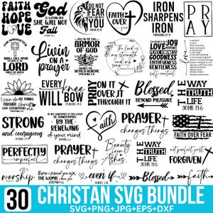 Christliches SVG-Bundle, Glaube Svg, Gott Svg, Bibel-Vers-Svg, Religiöses SVG, Zitate-Svg, Christian Png, Gesegnetes Svg, Schrift-Svg, Für Cricut
