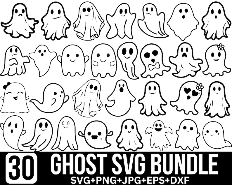 Ghost Using Computer Svg Cute Ghosts Svg Png Bundle, Ghost Svg, Spooky Svg, Cute Ghost Png ...