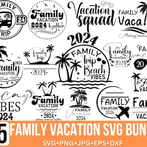 Familien Urlaub 2025 svg Bundle, Familie svg, Familienreise svg, Familienurlaub svg, Sommersvg, Familie Passendes svg, Für Cricut, Silhouette
