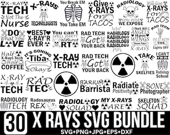 X-Ray Svg-bundel: radiologie Clipart, medische afbeeldingen, röntgentechnicus Svg, radioloog Svg, Tech Svg, T-shirt Svg, gesneden bestanden voor Cricut
