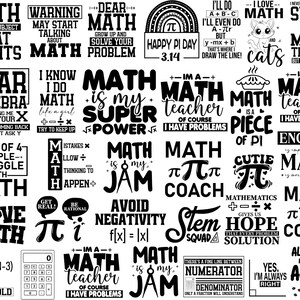 Paquete de SVG y PNG de matemáticas: Frases matemáticas, Pi SVG, Amor de mamá y papá, Vuelta al cole, Amor ilimitado de mamá y papá, Profesor de matemáticas SVG, Estudiante de matemáticas para Cricut imagen 2