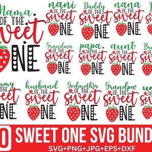 Sweet One svg Bundle, Sweet One Png, Familie Passende svg, Familien svg, 1