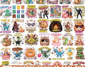 Dungeon Crawler Carl PNG Bundle, Princess Donut Cat Png, Carl and Princess, BookTok Readers DCC Fans, Donut Princess, For Cricut, Silhouette