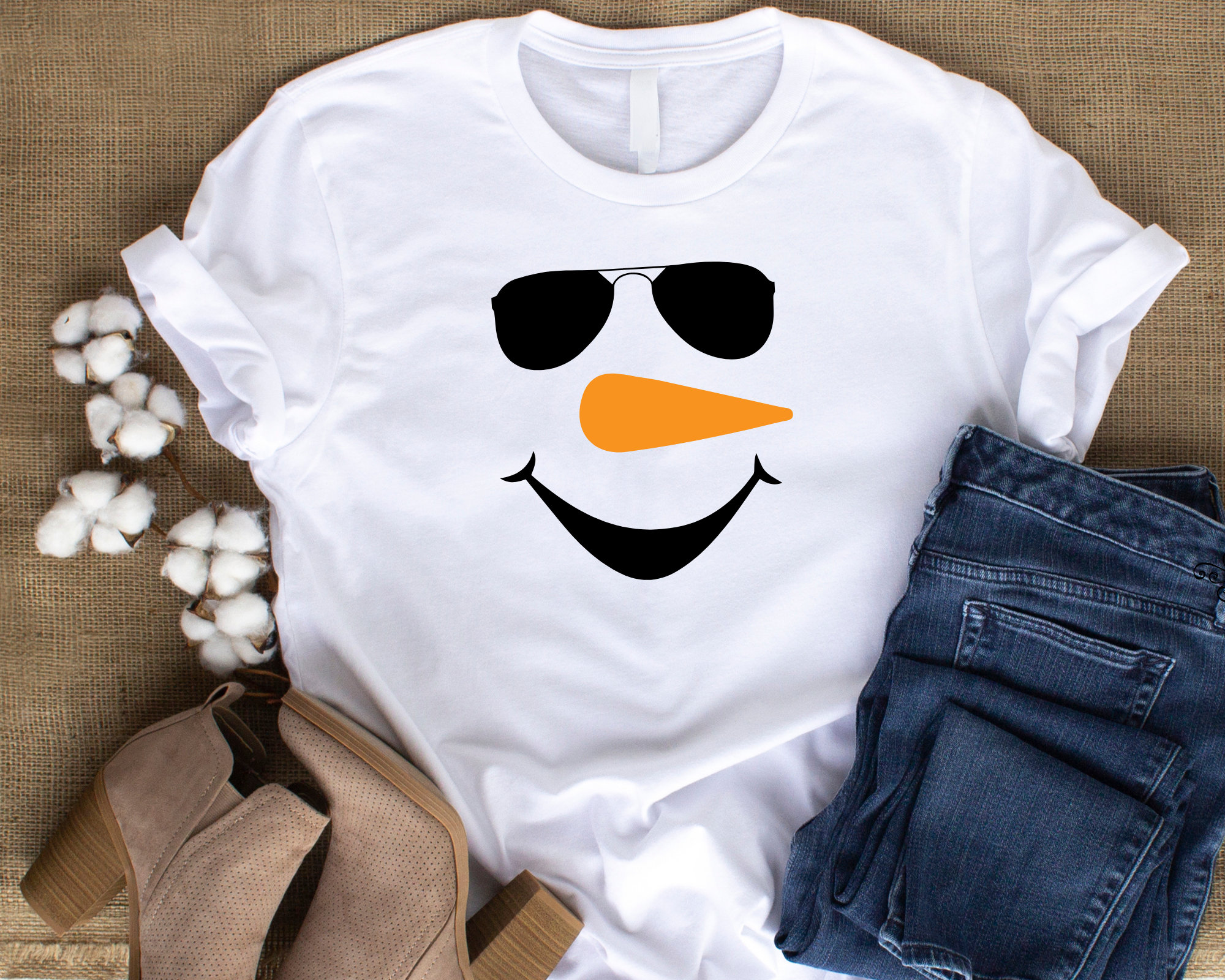 Snowman Face Svg Bundle, Cute Snowman Svg, Winter Svg, Christmas ...