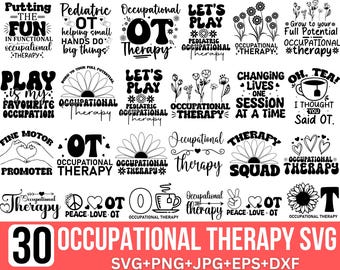 Occupational Therapist SVG Bundle, Medical Svg, OT life Svg, Therapy Svg, Healthcare Svg, Occupational therapist Shirt Svg, Files for Cricut