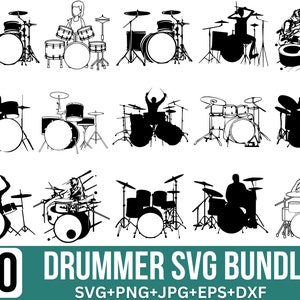 Trommel-Svg-Bundle, Trommeln-Svg, Rock-Svg-Datei, Vektor-Trommel-Set, Trommel Png, Trommel-Svg, Trommel-Monogramm, Musik Clipart, Cut-Datei Cricut, Silhouette