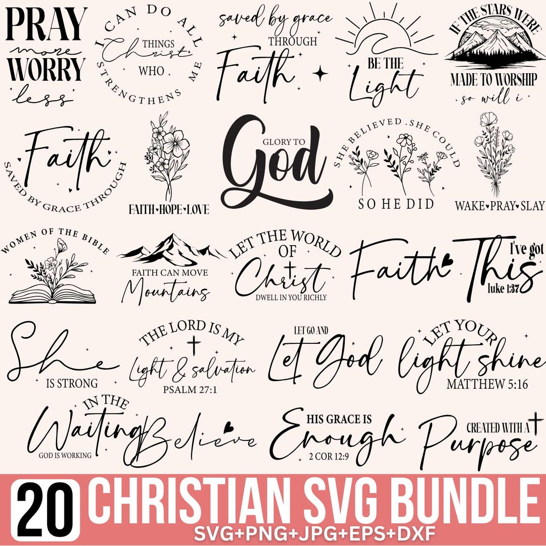 Christian SVG Bundle: Christian Svg, Religious Svg, Bible Verse Svg ...
