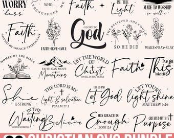 Christian SVG Bundle: Christian Svg, Religious Svg, Bible Verse Svg, Faith Svg, Scripture Svg, God Svg, Bible Verse Svg, For (Digital Files)