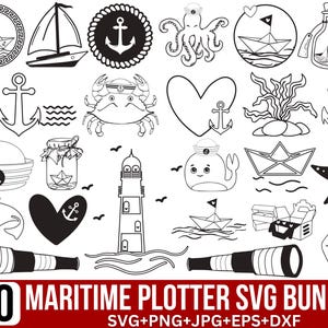 Bundle nautique allemand Svg, fichier Svg de traceur Maritime, Svg de citations allemandes, fichier de traceur Maritime, phare Svg, Svg allemand, coupé pour Cricut