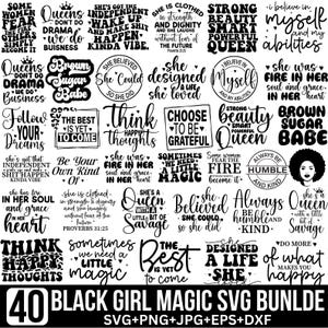 Black Girl Magic Svg Bundle, Boss Lady Svg, Black Lives Matter, Afro Lady Woman svg, Black woman Svg, Melanin Svg, Woman Svg, Cut for Cricut