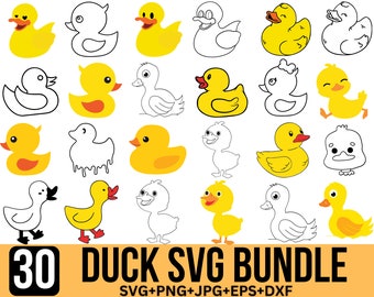 Duck SVG Bundle: Rubber Duck Clipart, Bath Duck Svg, Rubber Duck Svg, Duck Clipart, Yellow Duck Svg, Instant Downloads, (Digital Download)