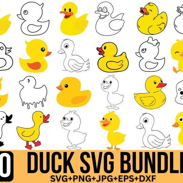 Duck Svg Bundle, Bath Duck Svg, Rubber Duck Svg, Cricut Svg, Duck Clipart, Yellow Duck Svg, Instant Downloads, Duck Cut File