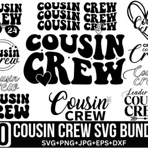 Cousin crew Svg Bundle, Cousin engraçado Svg, Cousin Quote Svg, Retro Cousin Crew Svg, Melhor primo Svg, Cousin Squad Svg, Para Cricut, Silhueta