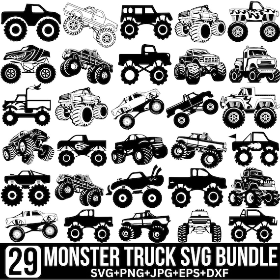 Monster Truck SVG PNG Bundle, Transportation Clipart, Monster Truck Vector, Car SVG, Off Road Svg, Monster Truck Shirt,  Instant Downloads