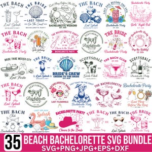 Paquete de archivos SVG para despedida de soltera en la playa, PNG para despedida de soltera, Establecido solo en 2026, PNG para despedida de soltera en la playa, Despedida de soltera tropical, Fiesta nupcial para Cricut