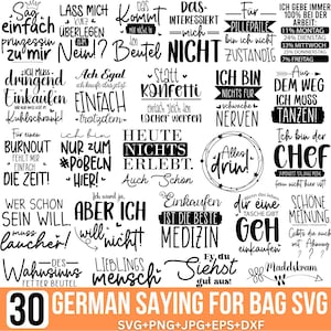 German Sayings for Bags plotter Svg Bundle, Pocket Sayings Svg, Jute bag plotting Svg, One of the Jutes, Sprüche Svg, For Cricut, Silhouette