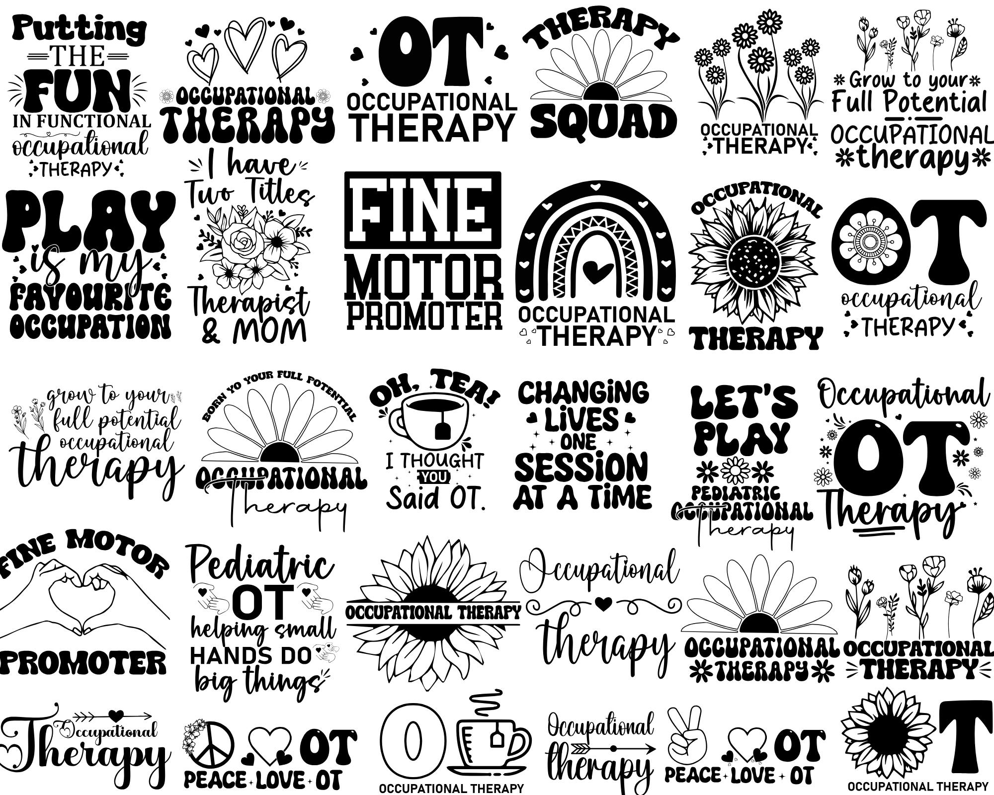 Occupational Therapist SVG Bundle, Medical Svg, OT Life Svg, Therapy ...