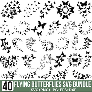 Fliegen Schmetterlinge zwar, nicht gesprenkelt, Schmetterlinge Png, mehrschichtig, Schmetterling Schwarm Schmetterling Skizze Geburtstagsdekoration, Dateien für Cricut