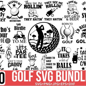 ゴルフ SVG バンドル、ゴルフ 名言 SVG、ゴルフ カート SVG、ゴルフ SVG、ゴルフ ボール SVG、ゴルファー SVG、スポーツ SVG、ゴルフ クラブ SVG、Cricut 用、シルエット