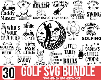 Golf SVG Bundle, Golf Cart Svg, Golf Quotes Svg, Clubs Svg, Golfing Svg, Golf Ball Svg, Funny Sayings, Sports Design,for Cricut, Silhouette