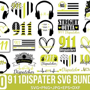 911 Dispatcher Svg Bundle, Dispatcher Png, 911 Dispatch, Distressed Flag Svg, Dispatcher shirt, Dispatcher Svg, Files for Cricut, Silhouette