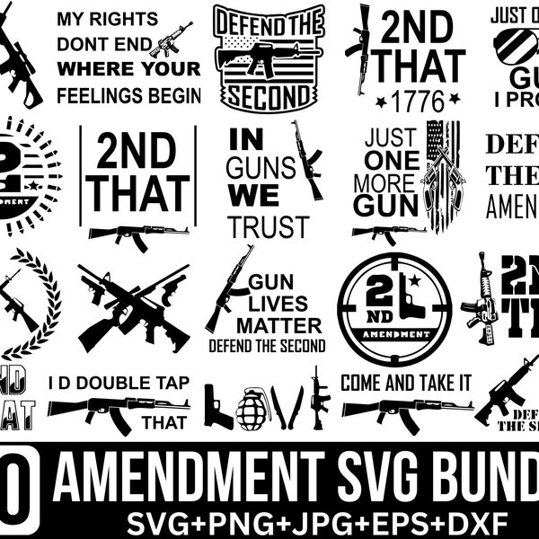 Amendment svg Bundle, 2nd Amendment American Flag svg, Rights svg, Second Amendment svg, guns svg, constitution svg, Svg for cricut, Silhoue