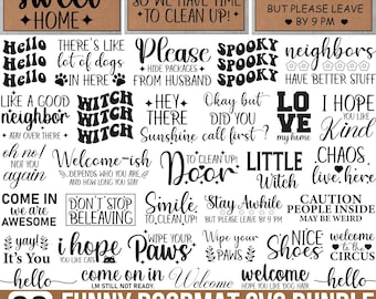 Funny Doormat Svg Png Bundle, Doormat Svg, Welcome Sign Svg, Mat Quotes Svg, Porch Decor Svg, Doormat Sayings, Cut For Cricut, Silhouette