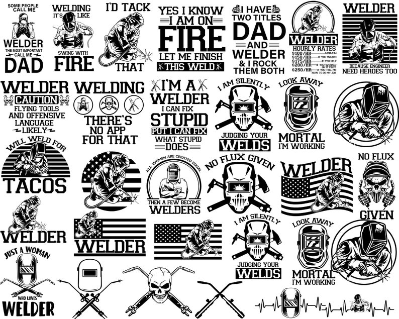 Paquete de archivos SVG para soldadores: Bandera estadounidense, diseños vintage, bandera estadounidense de soldador, amante de la soldadura, regalo para soldadores (para hombres), SVG para camisetas de soldadores, compatible con Cricut. imagen 2