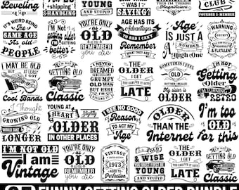 Funny Grumpy Old Man SVG Bundle: Sarcastic Vintage Quotes, Grumpy Old Man Svg, Birthday Svg, Sarcastic Quotes, For Cricut, (Digital Files)