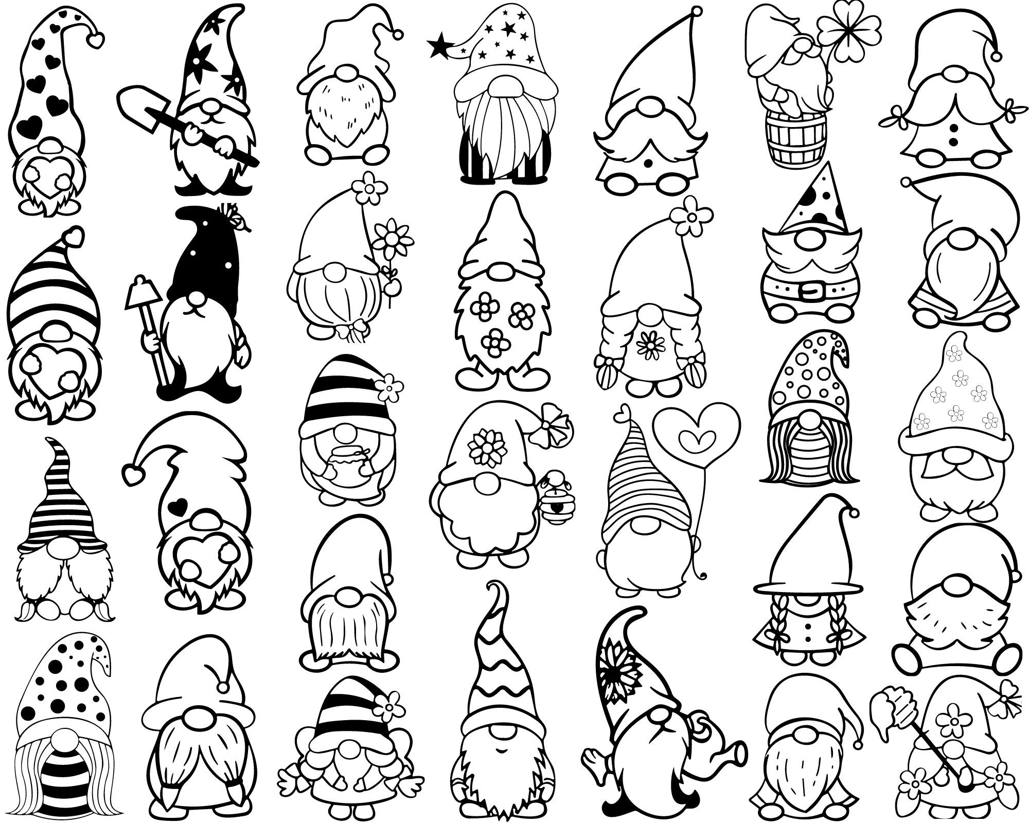 Garden Gnome Svg Bundle, Gnome Png, Merry Christmas Svg, Cute Garden ...
