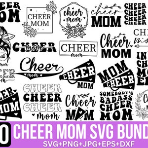 Cheer Mom Svg Png Bundle, Cheerleading Svg, Cheer Coach Svg, Cheer Svg, Cheer Life Svg, Cheerleader Girl Svg, Cheer Squad Svg, For Cricut
