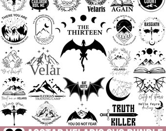 Acotar Velaris Svg Bundle, Velaris City of Starlight, Fourth Wing Svg, The Night Court Svg, Court of Thorns and Roses, Bat Boys For Cricut