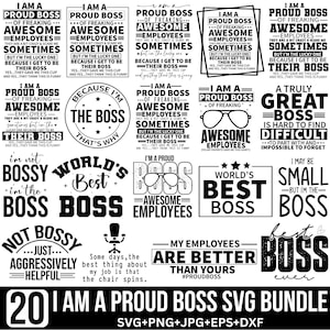 I Am A Proud Boss Svg Bundle, Proud Boss Svg, Gift For Boss Svg, Boss Svg, I Am Boss Svg, Employee Svg, Cut Files For Cricut, Silhouette