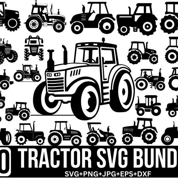 Tractors Svg Bundle, Truck Svg, Farm Svg, Tractors clipart, Tractor Vector, Tractor Lover Svg, Tractor Silhouette, Cut file for Cricut